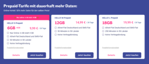 Lebara Prepaid Tarife mit 3 Prepaid Allnet Flat